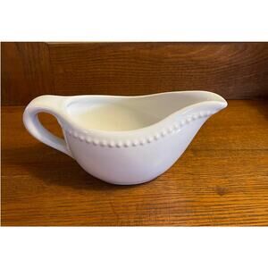 Potterybarn Emma White Beaded Stoneware Gravy Boat